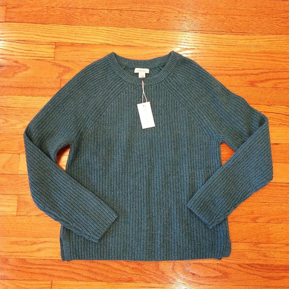 NWT Sundance Blue Green Fisherman Style Sweater Small